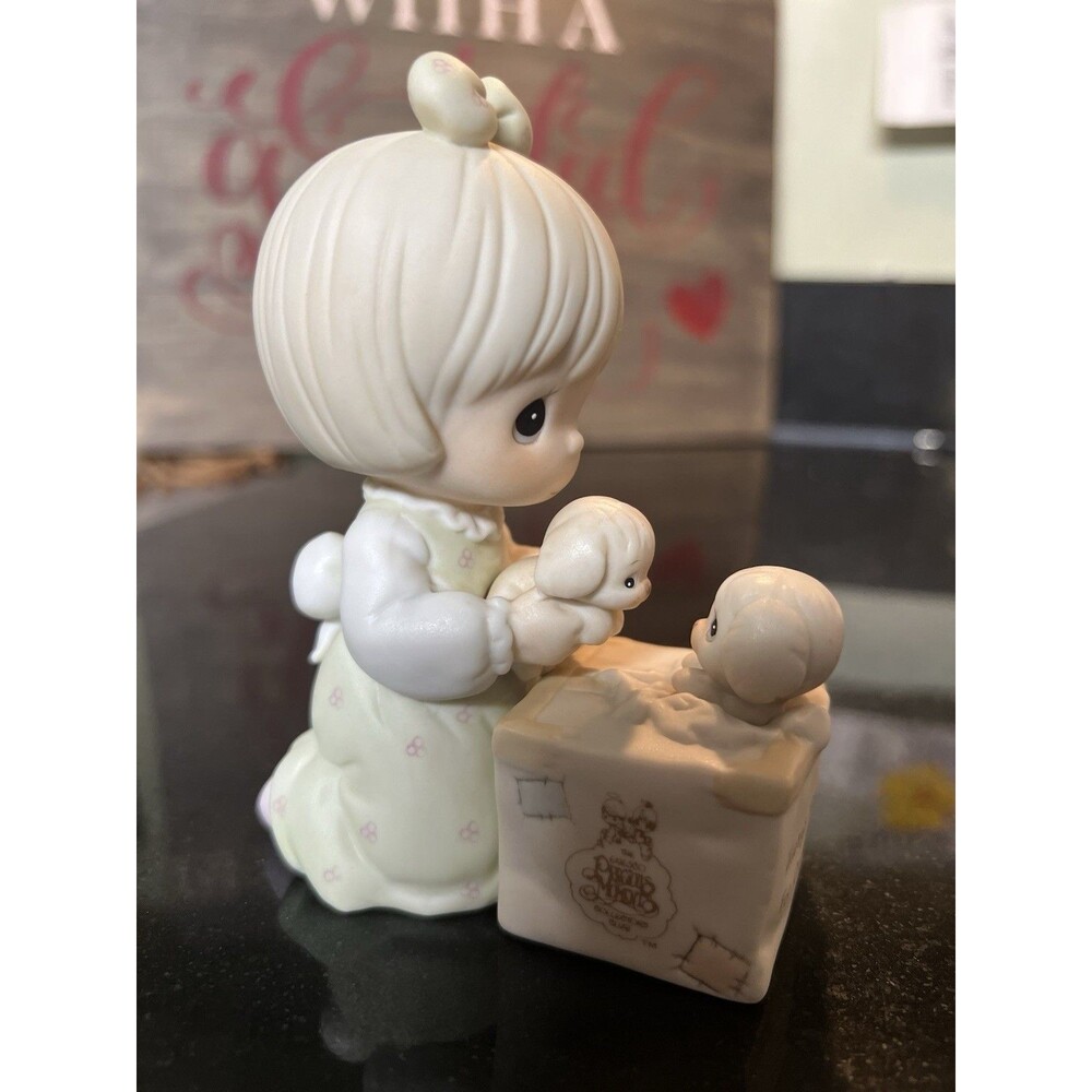Enesco Precious Moments 12394 "He Is My Song" Boy with Trumpet Figurine 1984